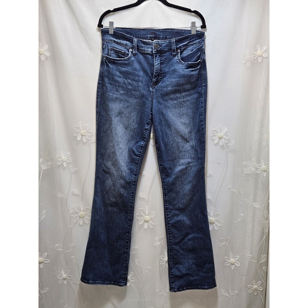 KUT From The Kloth Womens Size 12 Blue Jeans Baby Bootcut High Rise Denim Plain